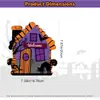 Decoração de Porta de Boas-Vindas de Madeira para Halloween de Novo Produto Transfronteiriço Sinal de Porta de Gato Casa Assombrada Roxa Placa de Guirlanda de Halloween