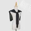 2026 Novo Xale Pequeno de Tricô Liso Textura de Bambu Cardigan Externo Protetor de Ombros para Ambiente com Ar Condicionado Xale de Proteção Solar para Mulheres