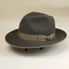 Chapéu de Feltro de Ovelha Transfronteiriço da Moda Chapéu de Feltro de Ovelha Cor Sólida Chapéu de Feltro de Lã Pura com Decoração de Fita