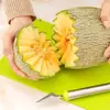 Artefacto para Cortar Fruta Casero Acero Inoxidable Excavador y Cortador de Bolas de Sandía Cuchillo para Tallar Divisor Juego de Herramientas para Plato