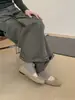 Sapatos de Pelúcia Rasos com Laço Doce para Calçar, Compra Direta de Dongdaemun, Coreia, com Pelúcia Interna Quente, Sapatos Baixos Loafers
