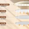 Lámpara de araña de estilo crema francés para sala de estar, cadena colgante de riel de estrella antigua de medio punto, lámpara principal con protección para los ojos, lámpara de madera con veta para restaurante y dormitorio.