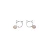 Brincos de Gato Fofo Jade Hetian Elegantes Exquisitos Doce Curto Contas Redondas de Jade Brincos de Gatinho Joias Hanfu Femininas