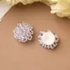 Moda Coreana Cuentas de Arroz de Cristal Pegatinas de Tela de Flores DIY Accesorios para el Cabello Hechos a Mano Bolsos Zapatos Decoración de Flores Parches para Ropa Parches