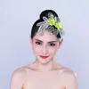 Jiaozhou Yangko tocado abanico apertura danza plaza danza cuadrada tocado de plaza danza clásica folclórica latina actuación de danza cuadrada por Mai Taibao