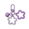 Llavero de Estrella de Cinco Puntas Hueca de Aleación Colorida Colgante Decorativo para Tarjetas Hecho a Mano DIY Accesorios de Cuentas