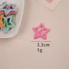 Pasador de Estrella de Dopamina Y2K Lindo para Niña Estrella de Cinco Puntas Pasador de Cabello Color Caramelo Ins Clip BB Clip para Flequillo