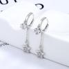 Pendientes de borla de estrella de cinco puntas para mujer, largos, ligeros, de lujo, elegantes, de plata de ley 925, 2022, nueva joyería con hebilla para la oreja.