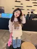 Nueva colección Otoño-Invierno 2026: suéter de punto grueso para niñas, top casual y holgado, suéter de punto dulce y cálido para niñas pequeñas