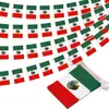Amazon Transfronterizo 90*150cm Bandera Mexicana Tela de Poliéster Bandera de Cadena Celebración de Elección Festiva Bandera Colorida para Agitar a Mano