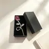 Adorno de Rosa de Cristal para el Día de San Valentín, Caja de Regalo de Metal Bicolor Dorado y Plateado con Rosa Eterna, Artesanía Decorativa de Escritorio