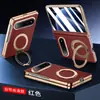 Aplicable a Funda para Teléfono Xiaomi 18Fold Plegable Central Protección Eje Central Cobertura Completa Soporte Giratorio Redondo Funda con Borde Dorado Anticaídas