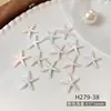 Abalorios para Uñas con Forma de Estrella de Mar y Concha Aurora Serie Océano Concha Resina Accesorios para Uñas DIY Decoración de Uñas Portátil