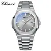 Chenxi 8222 Relógio Pulseira de Aço Transfronteiriço Casal Luminoso Impermeável Simples Moda Calendário de Negócios Relógio de Quartzo Masculino e Feminino