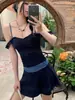 Traje de baño de una pieza estilo nuevo 2026, falda, conservador para mujer, disimula el abdomen y adelgazante, adecuado para vacaciones en la playa y baño en aguas termales [Disponible para Dropshipping]