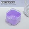 Tigela de limpeza de cabeça de curativo de unha tigela de desinfecção pote de álcool diamante com coador caixa de armazenamento para imersão de aparelho ortodôntico tampa flip