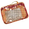 Suministro de Fabricantes Bolsas Suaves de Plástico Transparente de PVC de Colores, Bolsas de Voltaje de PVC, Paquete con Cierre de Cremallera de PVC