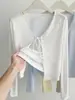 Cárdigan de Punto con Protección Solar de Tencel para Mujer, Cubre-Traje de Seda Helada, Ropa de Abrigo Camisola, Nuevo Chal de Verano 2026 Camisa para Aire Acondicionado