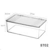 Jaula para Vajilla Cesta para Palillos Caja de Almacenamiento Acrílico Transparente Estrecha Larga Rectangular Cajón de Cocina Incorporado Cuchara Tenedor Pala