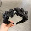 Diadema de gasa plisada tipo burbuja, aro con pedrería brillante, accesorio para el cabello de celebridad de internet femenina, pasador elegante de hada, dulce