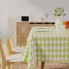 Mantel PVC Mantel Cuadros Simples Estilo Ins Tapete Rectangular para Mesa Lujo Ligero Sensación de Alta Gama Impermeable y a Prueba de Aceite Tapete para Mesa