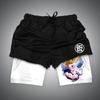 Pantalones cortos de playa de doble capa con estampado digital 3D de la serie Longzhu. Suministro caliente del comercio electrónico transfronterizo de Amazon.