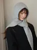 Novo Estilo Chapéu de Lã Grossa Estendido com Capuz Integrado para Mulheres, Quente de Inverno, Proteção para as Orelhas, Antifrio