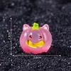 Nuevo producto transfronterizo: calabaza de payaso de Halloween que brilla en la oscuridad, lindas decoraciones en miniatura, accesorios para manualidades, paisaje en miniatura, pequeños adornos de escritorio