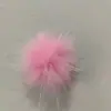 Botón de pelo de visón real 3-4 cm botón de pelo de visón de colores base plana para horquilla Hanfu, bufanda, botón de bola de pelo, accesorio de pelo