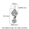 Plata Pura 999 Colgante Antiguo de Plata Dura 3D Amuleto Pequeño Ruyi Retro Colgante de Fortuna Accesorio Pulsera de Hilo Rojo Hecha a Mano DIY