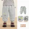Calça de fleece infantil Kaka Panda, calça esportiva de outono e inverno para meninos, roupas de inverno para bebê, calça comprida de inverno para meninas, moderna