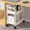 Estante pequeño de carrito de pie multicapa para dormitorio, estante de almacenamiento móvil para baño, artefacto