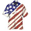 Comércio exterior transfronteiriço Direto da Fábrica camisa masculina de manga curta Dia da Independência nova tamanho grande cardigã masculino para a figura