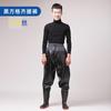 Pantalones a la cintura Pantalones de media pierna Engrosados Impermeable para Hombres y Mujeres Pantalones de Lluvia Horquilla de Cuero Zapatos de una pieza para Pesca y Vadeo Resistentes al Desgaste Botas de Lluvia