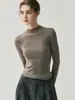 Suéter de punto fino para mujer, otoño/invierno, cuello medio alto, sin costuras, una pieza, cachemira ultrafina, lavable a máquina, prenda interior, ajuste ceñido, ropa interior de punto base