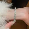 Pulsera de Zirconia Micro-Pavimentada de Alta Gama Transfronteriza al por Mayor Cruz Hueca Estilo Fresco de Nicho Pulsera Joyería de Moda Versátil
