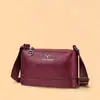 Nuevo bolso de hombro retro de cuero suave para mujer 2026, bolso cruzado simple y versátil, gran capacidad y ligero, adecuado para madres de mediana edad