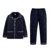 Pijama acolchado de forro polar coral Yiqi, traje cálido de tres capas extra grueso con forro de forro polar para invierno, ropa de casa de invierno RR
