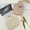 59301 Bolsa Tote de Veludo Cotelê com Estampa de Desenho Animado, para Deslocamento, Escritório, Almoço, Bolsa de Mão, Bolsa para Lancheira, Bolsa de Armazenamento