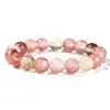 Pulseras de joyería de moda de piedra natural de 10 mm más vendidas transfronterizas populares europeas y americanas al por mayor