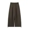 Calça esportiva casual fitness yoga para mulheres, novo estilo outono 2026, cintura alta, solta, modeladora, calça pantalona para mulheres baixinhas