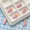 Urso Divertido Pintado à Mão Tridimensional Urso Morango Contas DIY Liga Pulseira Colar Artesanal Corrente de Celular com Contas Acessórios