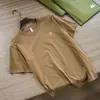 Camiseta Masculina de Luxo Leve 230g Fio de Algodão Penteado de Fibra Longa Embalada para Presente Gola Redonda Versátil Manga Curta 12211
