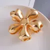 Presilha de Cabelo Flor Metálica Brilhante Transfronteiriça, Prendedor Tubarão Personalizado e Fashion, Acessório de Cabelo Simples para a Parte de Trás da Cabeça