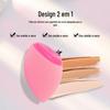Pó Compacto Silicone Beauty Egg Dupla Utilização Seco e Molhado Oliva Não Comestível Sem Látex Esponja de Pó Hidrofílico Fabricante Corretivo