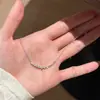 Collar de plata pura s925 con moissanita color D para mujer con colgante de sonrisa, cadena para la clavícula, venta caliente transfronteriza, venta al por mayor en transmisión en vivo, accesorios de plata