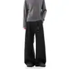 Calça Masculina de Linho Tencel Estilo Old Money, Calça Casual de Perna Reta/Larga Fina e Respirável para Homens