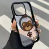 Diseño de Oso con Lazo Otoño e Invierno Adecuado para iPhone 18 Pro Max Funda Magnética de Acrílico Mate 16 Nicho