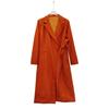 Trench coat de cadarço para afinar a cintura estilo Hepburn Outono Novo Trench coat de comprimento médio com temperamento francês