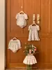 Macacão Vestido Bebê Retro Floral com Mangas Bufantes para Bebês Meninas - Nova Coleção Primavera/Verão Jennybebe26
